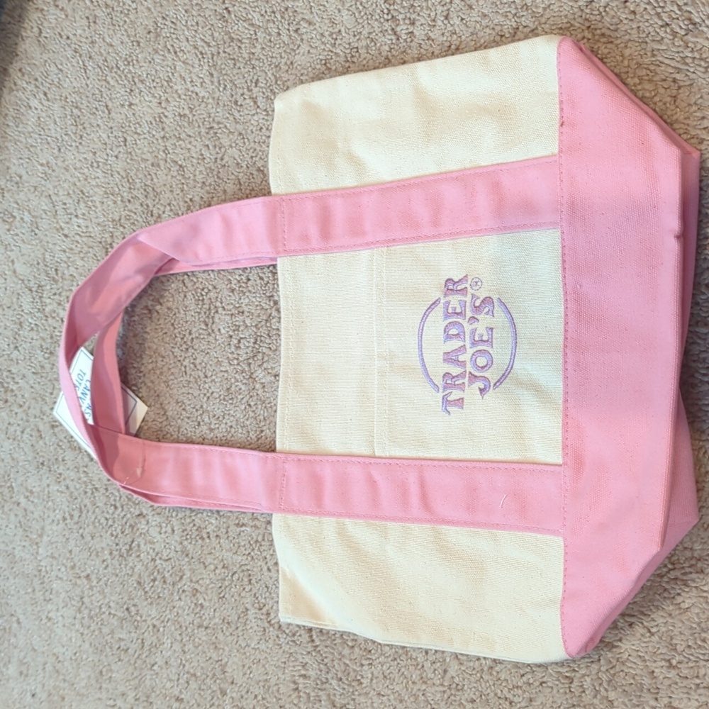 Viral Trader Joe’s Mini Tote Bag Pastel Pink, Spring 2025 Drop Limited Edition